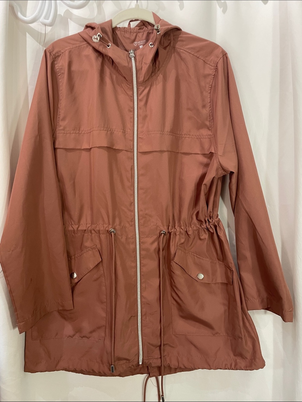 Primark Hooded Trench Coat - Dusty Rose